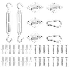 Sunshade sail accessory silver stainless steel adjustable armrests