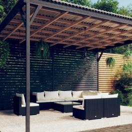 Garden lounge set black and cream