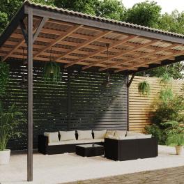Garden lounge set black, cream