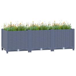 Raised bed blue grey polypropylene 47.2 x 15.7 x 15.0 in durable
