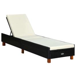 Sunbed black and cream white