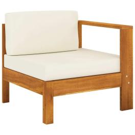 Wooden sofa cream white solid acacia wood standard durable