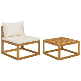 Wooden sofa set cream white