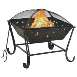 Fire pit with poker 24.4" xxl steel