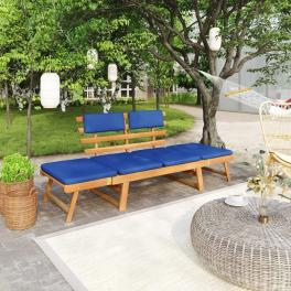 Garden bench blue solid acacia wood 75 in