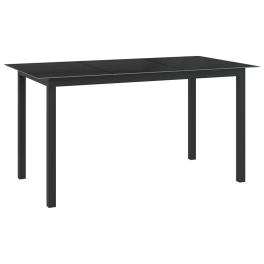 Garden table black aluminum medium durable garden table