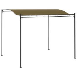 Gazebo set of 2 taupe steel and polyester large durable