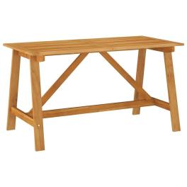 Garden dining table natural wood solid acacia wood medium durable
