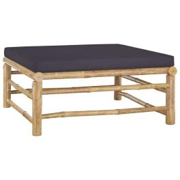 Footrest dark grey, bamboo bamboo, 100% polyester medium modular