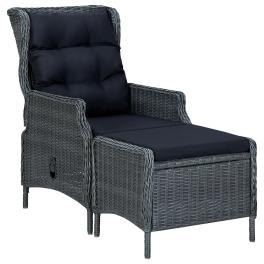 Garden chair dark grey round pe rattan large garden chair other