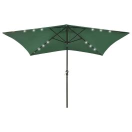 Garden parasol green polyester 6.6 x 9.8 ft foldable