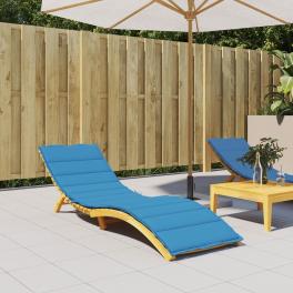 Sun lounger cushion blue oxford fabric (100% polyester)