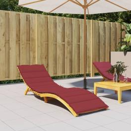 Sun lounger cushion wine red oxford fabric (100% polyester)
