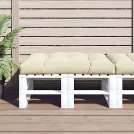 Pallet cushion cream fabric (100% polyester) 47.2 x 31.5 x 4.7 in