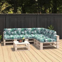 Sofa cushion set of 7 leaf pattern fabric (100% polyester) medium