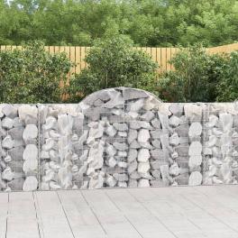 Gabion basket set of 4 silver galvanized iron