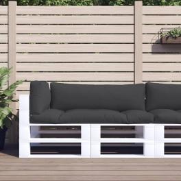 Pallet cushion set of 3 black 100% polyester standard