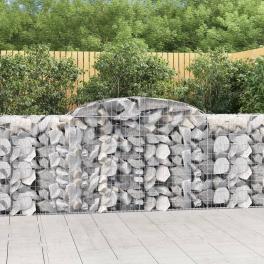 Gabion basket set of 4 silver galvanized iron large durable