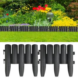 Lawn edgings 36 pcs anthracite 32.8' pp