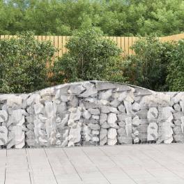 Gabion basket set of 3 silver galvanized iron large durable