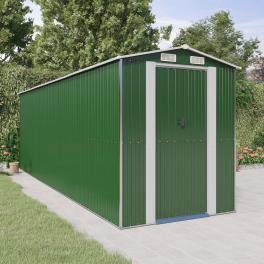Garden shed green galvanized steel large garden shed