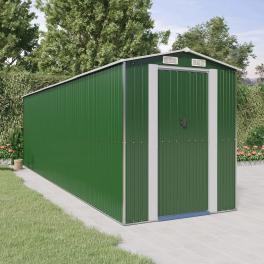 Garden shed green galvanized steel large garden storage