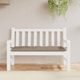 Garden bench cushion taupe oxford fabric (100% polyester)