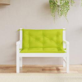 Garden bench cushion set of 2 bright green