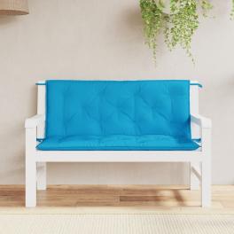 Garden bench cushion set of 2 light blue