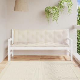 Garden bench cushion set of 2 cream white