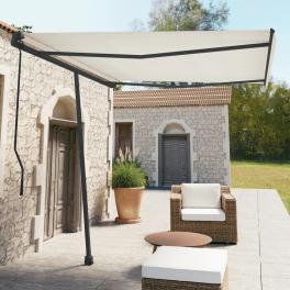 Awning post set anthracite iron 118.1 x 96.5 in rotatable