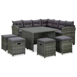 Garden lounge set grey