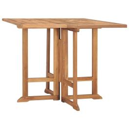 Dining table teak brown teak hardwood medium foldable
