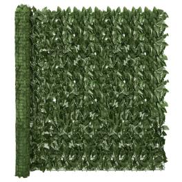 Balcony screen dark green polyethylene and fabric 197 x 59 in