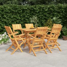 Garden dining set teak solid teak wood standard foldable