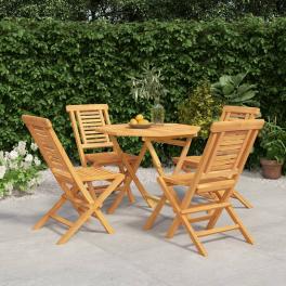 Garden dining set natural teak solid teak wood medium foldable