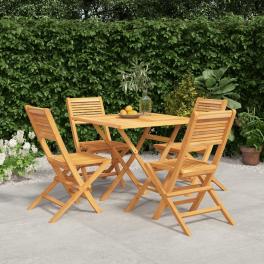 Garden dining set natural teak solid teak wood medium foldable