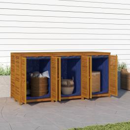 Garden storage box natural acacia solid acacia wood large