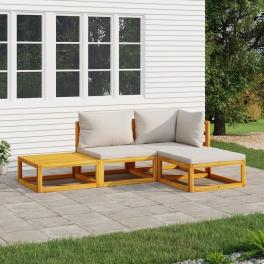 Garden lounge set light grey