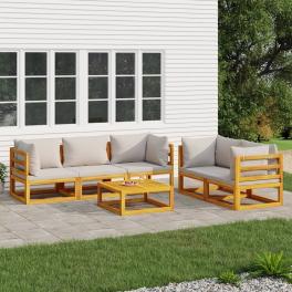 Garden lounge set light grey