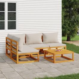 Garden lounge set light grey