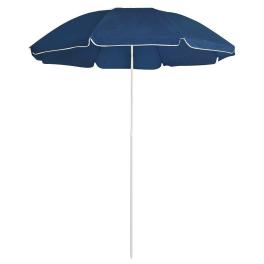 Garden parasol blue polyester, steel medium foldable