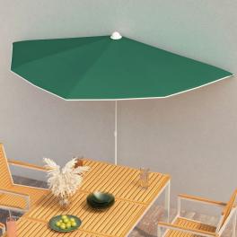 Garden parasol green 100% polyester, steel medium