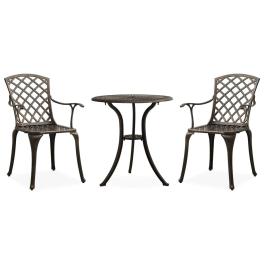 Bistro set bronze cast aluminum medium durable bistro set