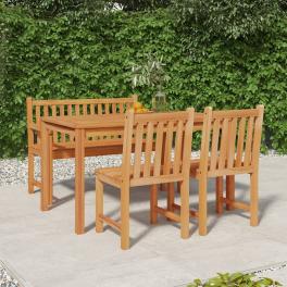 Garden dining set teak fine sanded teak hardwood medium
