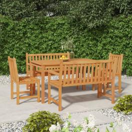 Garden dining set natural teak solid teak wood one size durable