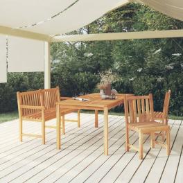 Garden dining set teak teak wood 4 piece durable