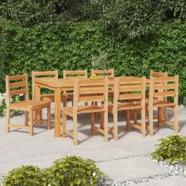 Garden chair set of 8 warm teak solid teak wood standard size