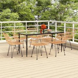 Garden dining set black