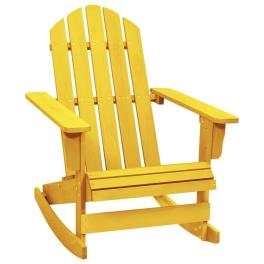Garden rocking chair yellow solid fir wood standard comfy